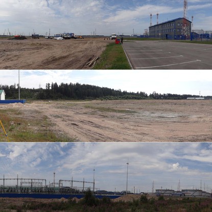 Топографическая съемка М 1:500 для строительства в районе подстанции на территории Порта Усть Луга